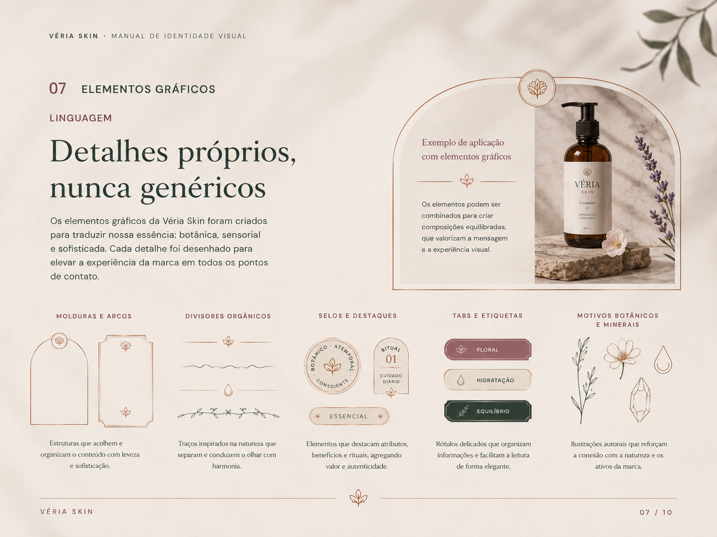 Exemplo de aplicação VÉRIA em produto